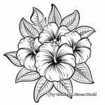Striking Hawaiian Flowers Coloring Sheets 2