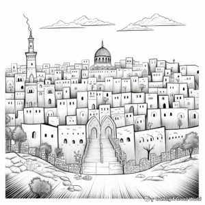 Stunning Jerusalem at Pentecost Coloring Pages 1