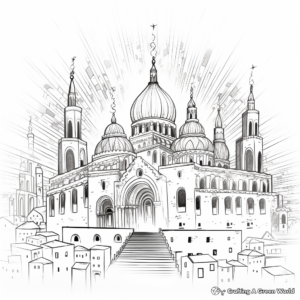Stunning Jerusalem at Pentecost Coloring Pages 2
