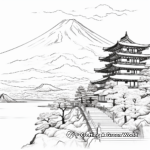 Stunning Mount Fuji Coloring Pages 3