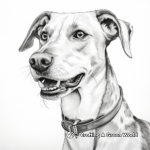 Stunning Portrait Greyhound Coloring Pages 1