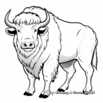 Stunning White Bison Coloring Pages 3