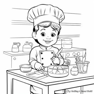 Stylish Chef Labor Day Coloring Pages 2