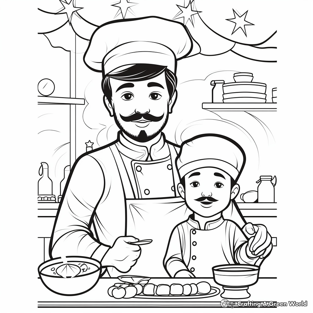 Stylish Chef Labor Day Coloring Pages 3