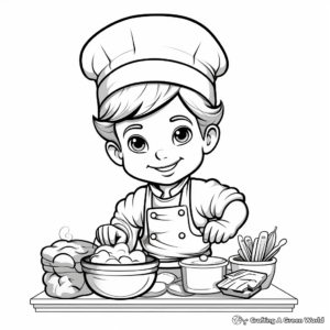 Stylish Chef Labor Day Coloring Pages 4