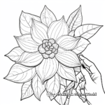 Stylized Poinsettia Coloring Pages for Art Lovers 1