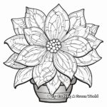 Stylized Poinsettia Coloring Pages for Art Lovers 3