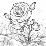 Sunlit Rose Garden Coloring Sheets 2