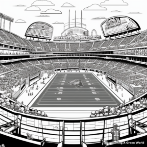Super Bowl Field Action Coloring Pages 1