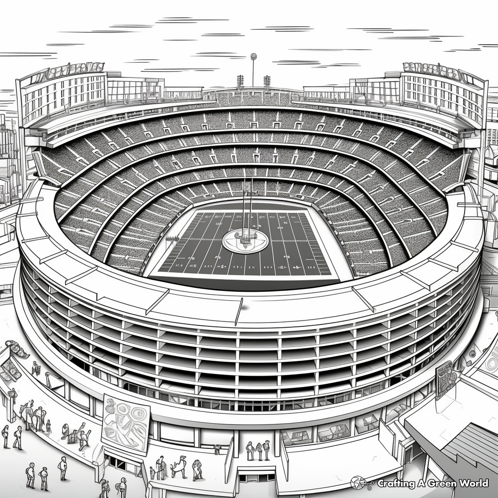 Super Bowl Field Action Coloring Pages 2