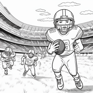 Super Bowl Field Action Coloring Pages 4