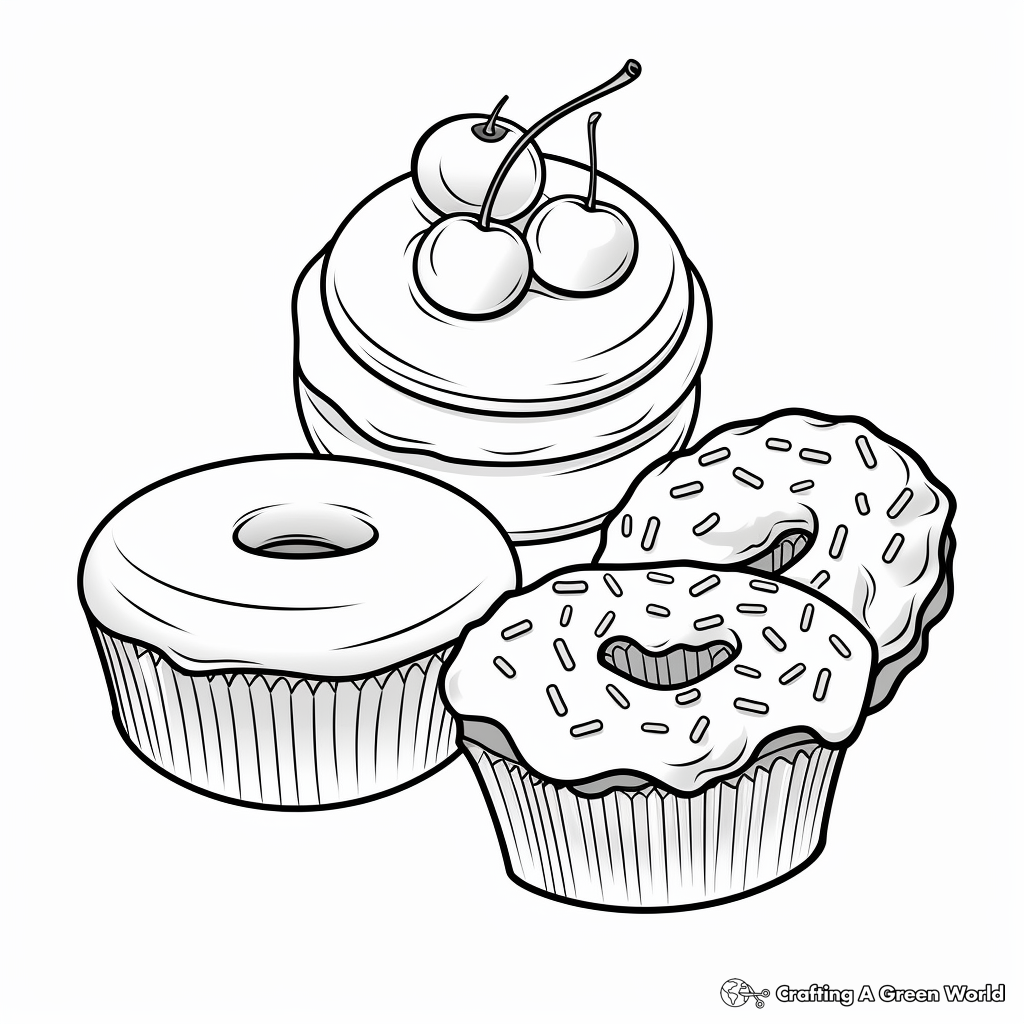 Sweet Clip Art Food Coloring Pages 1