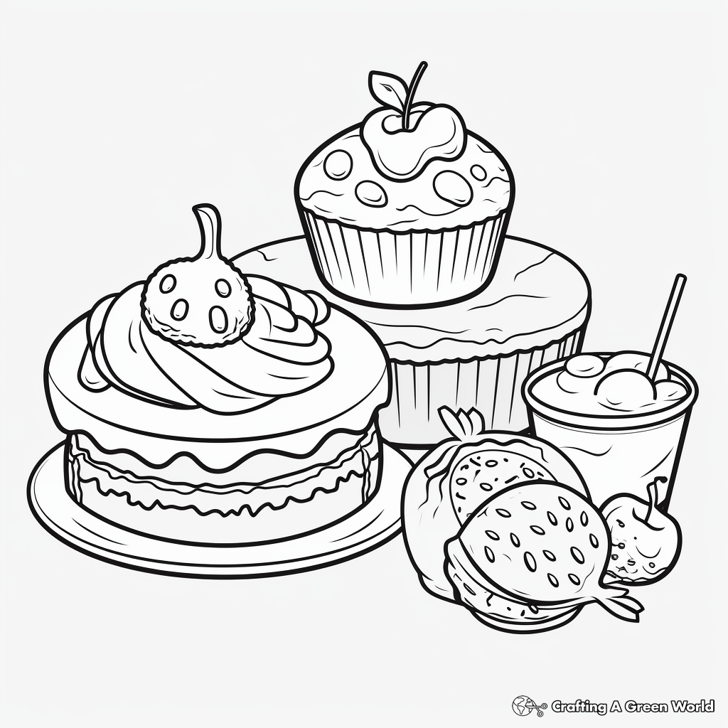 Sweet Clip Art Food Coloring Pages 3
