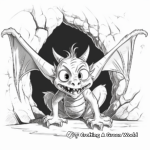 Terrifying Dragon in its Cave Coloring Pages 1