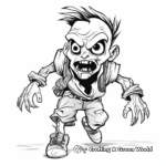 Terrifying Walking Zombie Coloring Pages 2