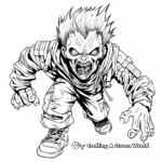 Terrifying Walking Zombie Coloring Pages 3