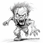 Terrifying Walking Zombie Coloring Pages 4