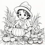 Thanksgiving Corn Coloring Pages 2