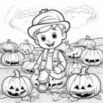 Thanksgiving Pumpkin Patch Coloring Pages 2