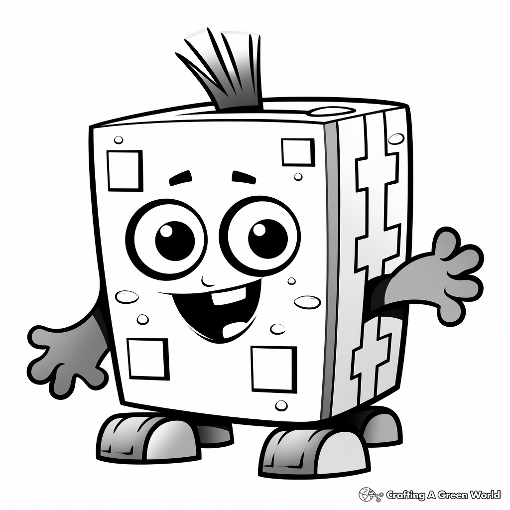 Themed Numberblocks Halloween Coloring Pages 1