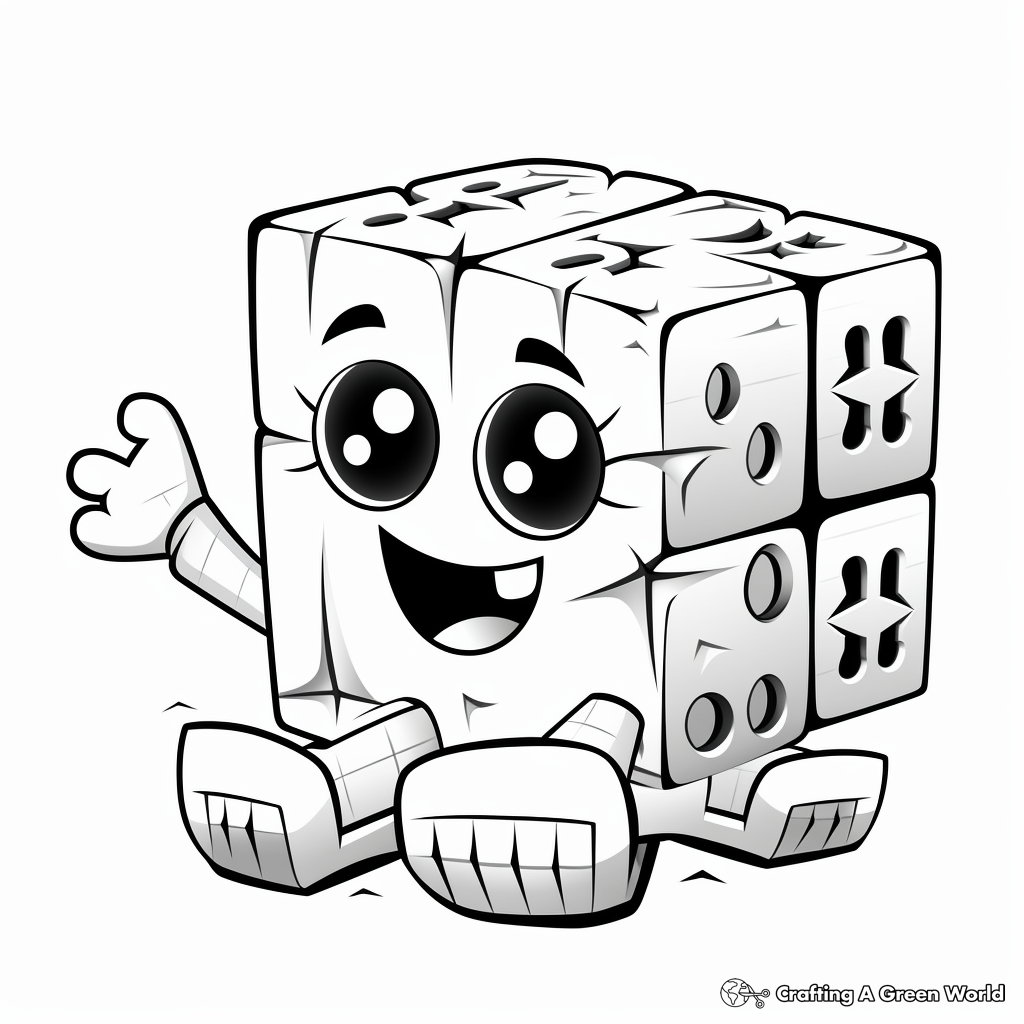Themed Numberblocks Halloween Coloring Pages 2