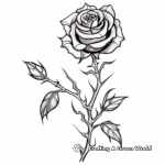 Thorny Rose Stem Coloring Pages 3