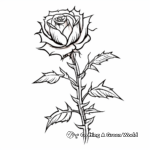 Thorny Rose Stem Coloring Pages 4