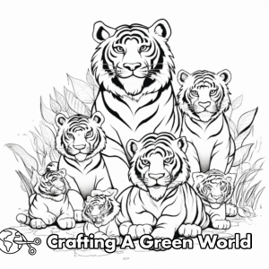 Tiger Family Coloring Pages - Free & Printable!