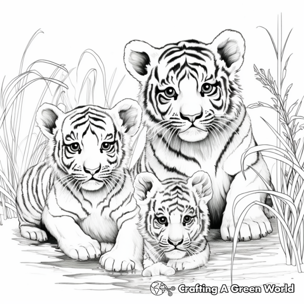 Tiger Family Coloring Pages - Free & Printable!