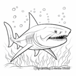 Tiger Shark and Marine Life Coloring Pages 4