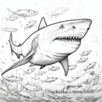 Tiger Shark Feeding Frenzy Coloring Pages 2