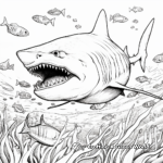 Tiger Shark Feeding Frenzy Coloring Pages 3