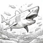 Tiger Shark Feeding Frenzy Coloring Pages 4