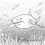 Tiger Shark in the Ocean: Sea-Scene Coloring Pages 3