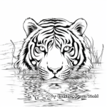 Tiger’s Reflection in Water Coloring Pages 3