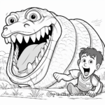 Titanoboa Attack Coloring Pages 1