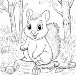 Touchable Textured Squirrel Coloring Pages 1