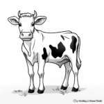 Traditional Dairy Cow Coloring Pages 1