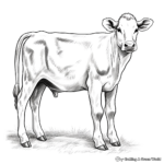 Traditional Dairy Cow Coloring Pages 4
