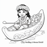 Traditional Hawaiian Canoe Coloring Pages 1