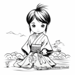 Traditional Japanese Samurai Coloring Pages 2