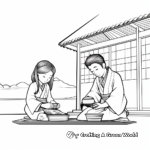 Traditional Japanese Tea Ceremony Coloring Pages 1