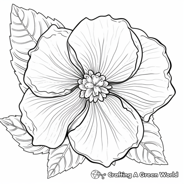 Traditional Poinsettia Coloring Pages 1