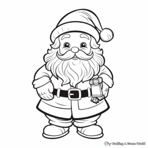 Traditional Santa Claus Coloring Pages 1