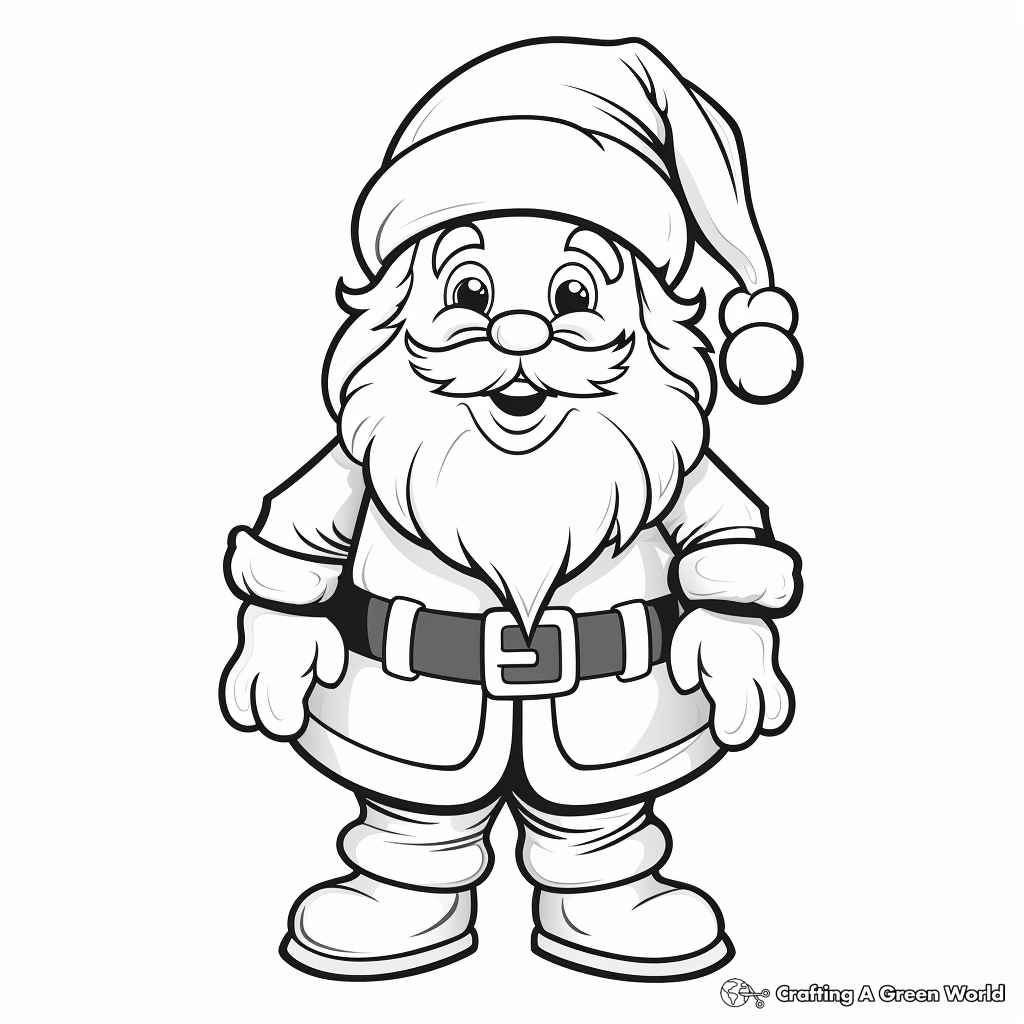Traditional Santa Claus Coloring Pages 2