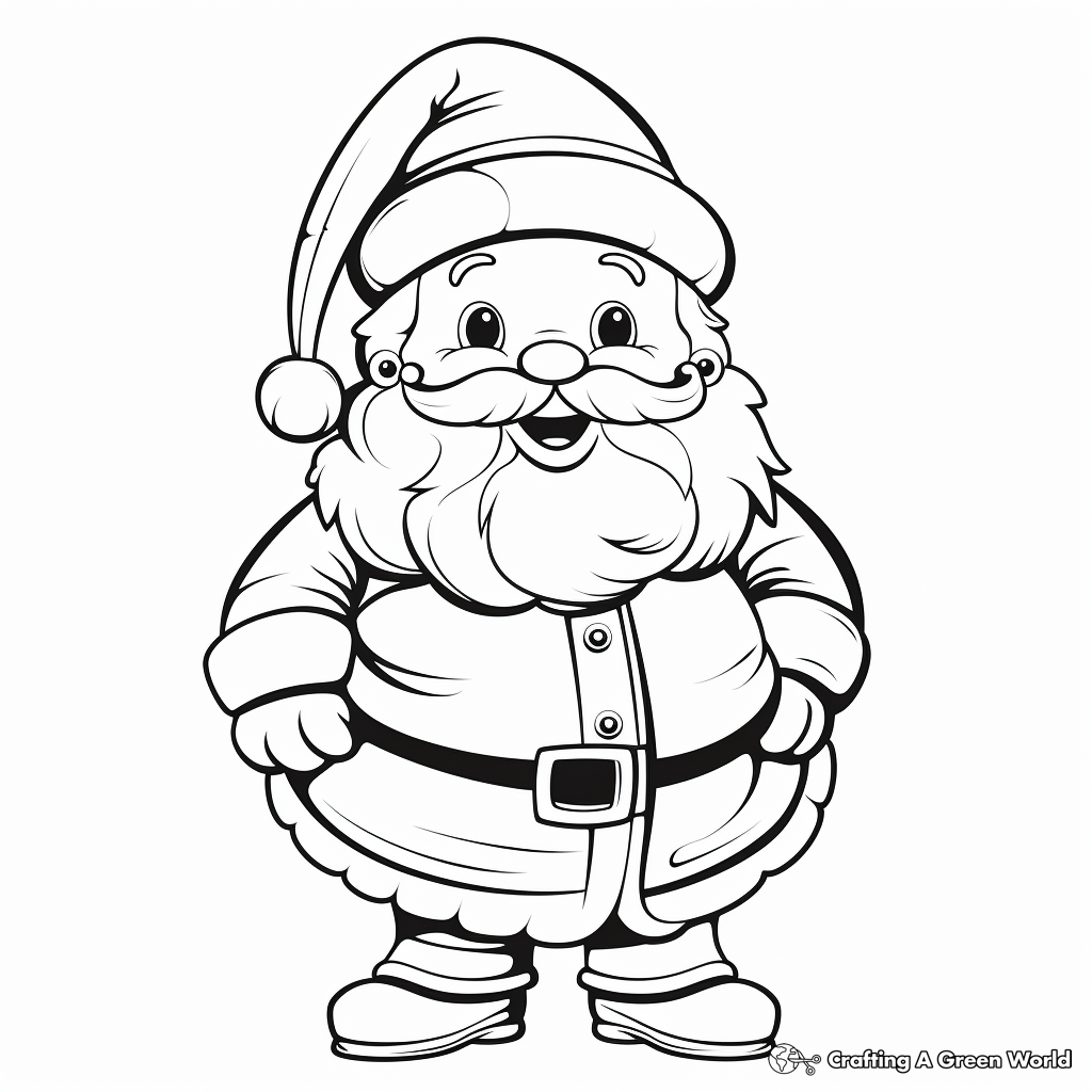 Traditional Santa Claus Coloring Pages 4