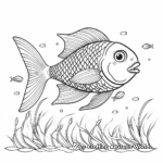 Tranquil Fish Swimming Coloring Pages 1