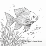 Tranquil Fish Swimming Coloring Pages 2