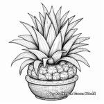 Tropical Pineapple Plant Coloring Pages 2