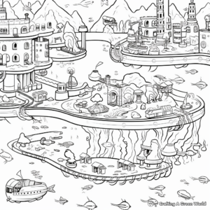 Undersea Map Coloring Pages 3